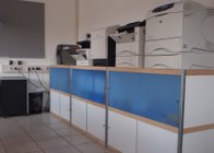 Büro 1 mit  magnetischerTafellackplatte und zentraler Druckerstelle